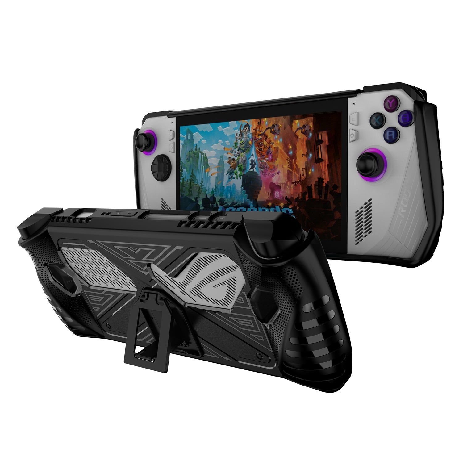 For Asus ROG ALLY Game Console Soft TPU Case Anti-drop Protective Cover with PC Kickstand For Asus ROG ALLY Game Console Soft TPU Case Anti-drop Protective Cover with PC Kickstand